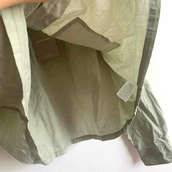New Everlane The Silky Cotton Way Short Shirt in Laurel Green Size Medium - Picture 7 of 13